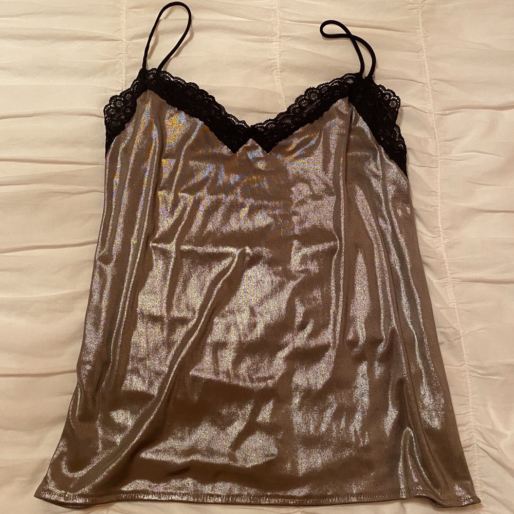 Silver Lace Zara top